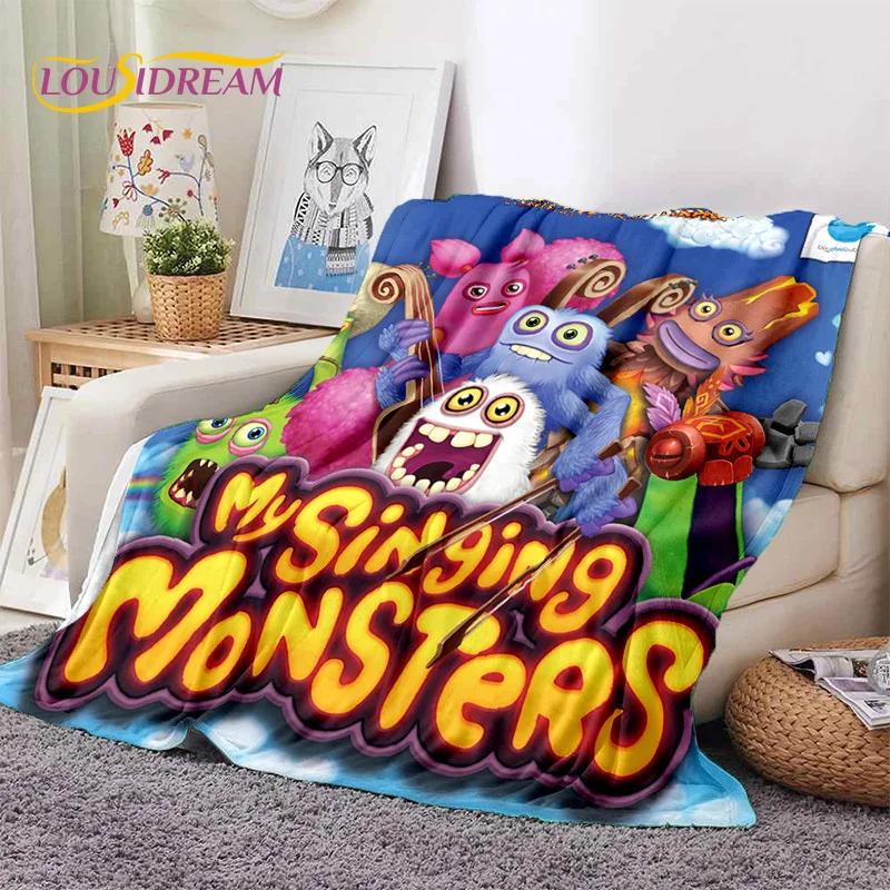 Game My Singing Monsters Cartoon Soft Blankets,Keep Warm Throw Blanket Comfortable Blanket for Picnic Beds Sofa Home Bedroom Kid