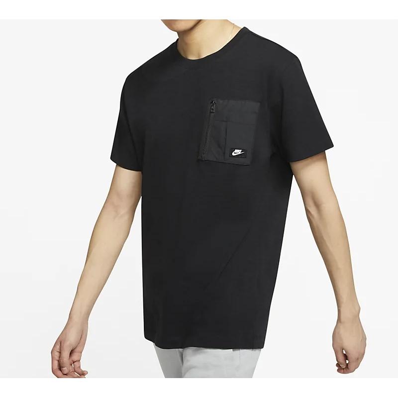 Nike Sportswear Zipper Pocket Short Sleeve Black Men's CJ4324-010