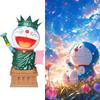 Doraemon Of Statue Liberty Pvc Display Action Figures Model Toy Gifts Decoration