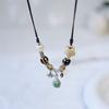 Jingdezhen Ceramic Beaded National Style Necklace New Chinese Retro Premium Pendant Neck Chain Hanfu Versatile Clavicle Chain