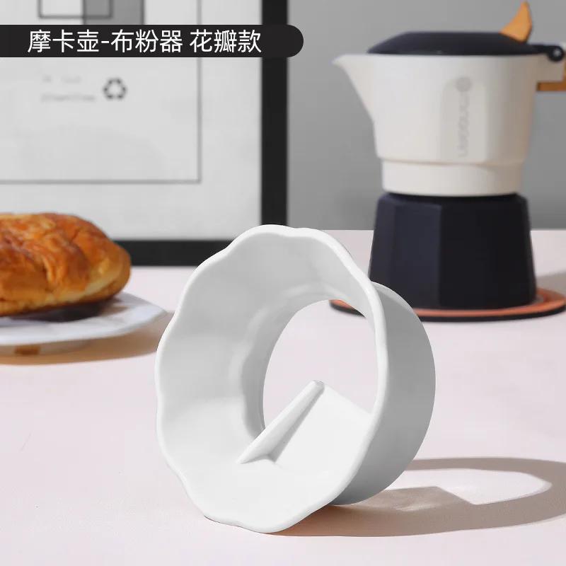 

Mocha Pot Powder Dispenser New Type of Coffee Pot Powder Ring Non pressure Rotating Flat Plate Quick Powder Dispenser 1PC