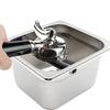 Stainless Steel Knock Box for Espresso Coffee Machines, Silver (Medium)