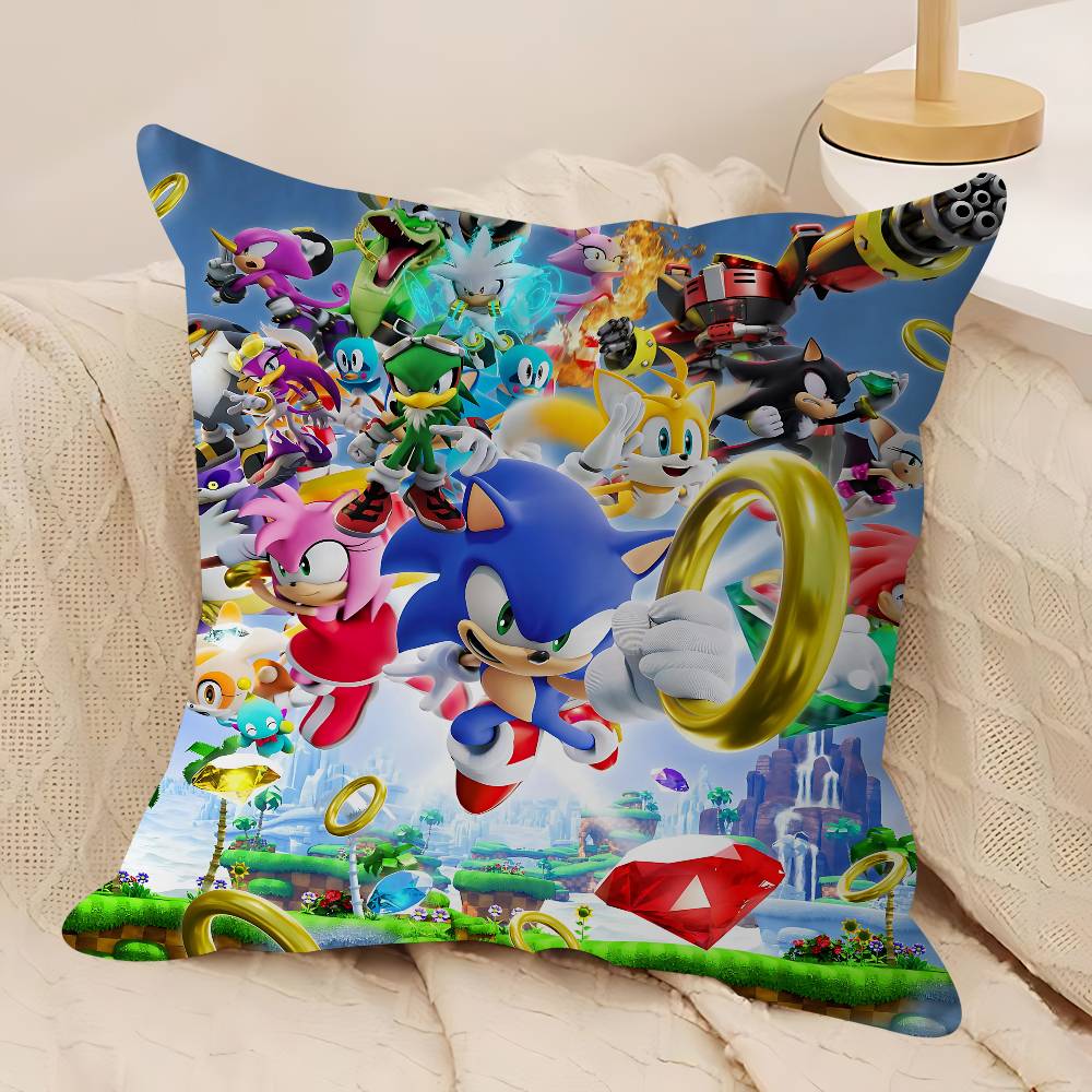 Sonic The-Hedgehog 45*45cm Cushion Cover Pillow Cover Decor Pillowcase Home Pillowcase For Couch Pillow
