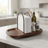 Multi Compartment Rotating Napkin Holder Vertical Napkin Holder  for Dining Table