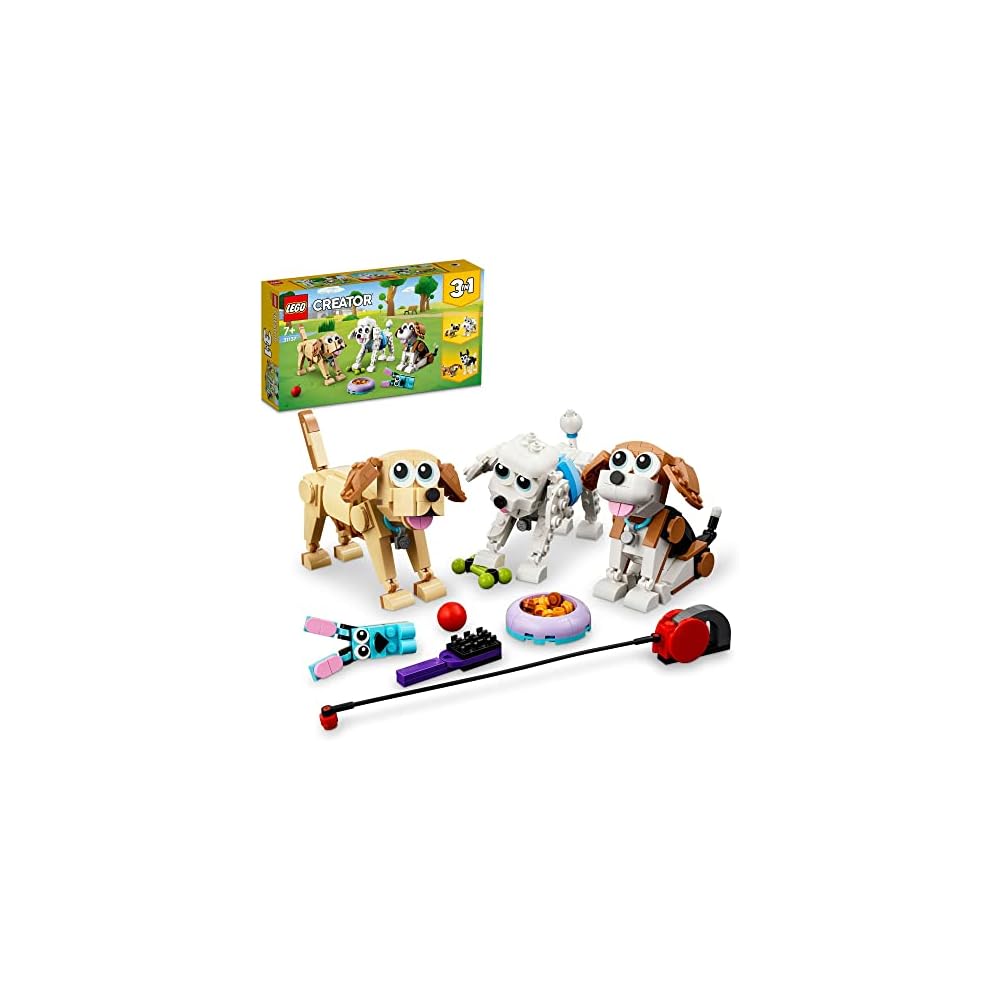 

LEGO Creator Cute Dogs 31137 Building Blocks Toy for Kids Age 7 and Up