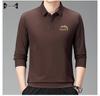 2025 Spring/Autumn Men's Lapel Long Sleeve Casual Soft Comfortable POLO Shirt Set