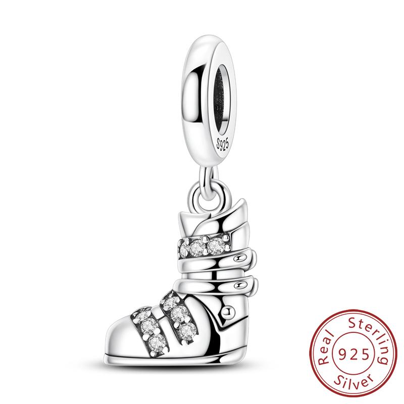 Bratara cu Margele Charm din Cupru Original Fulg de Nea de Iarnă Om de Zăpadă Igloo Pinguin Pandantiv Potrivire Margele Charm Bijuterii Femei Cadou