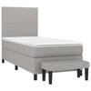 Maison Exclusive - Sommier à lattes de lit avec matelas Gris clair 90x200 cm Tissu