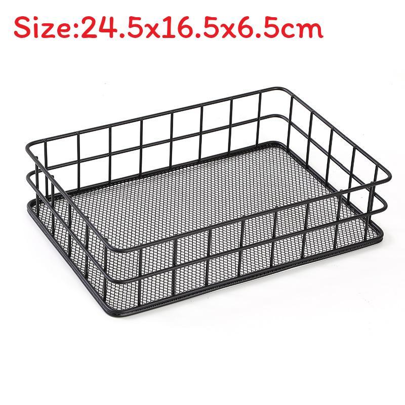 IJzeren Make-up Organizer Mand Met Gaas Voor Badkamer En Bureau Opslag