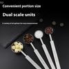 1/4 Stück Kaffeelöffel Langer Griff 304 Edelstahl Esslöffel Stapelbarer Küchenmesslöffel Passt in Kaffeebehälter