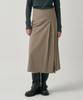 Mot Pleated Long Skirt-Beige