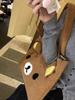 Cute Bear Plush Tote Bag For Women Soft Large Capacity Shoulder Handbag Winter Commuting Gift For Girls