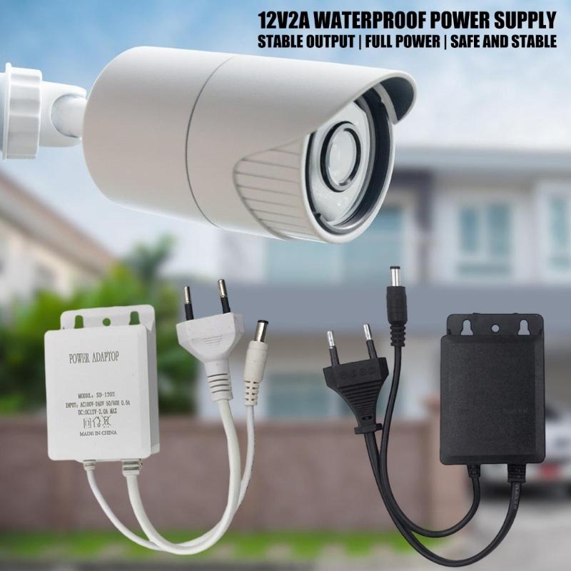 AC100 240V to DC12V 2A Power Adapter Universally Input andWaterproof Outdoor Design for Electronics