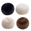 Smooth Plush Mongolian Fluffy Hat Round Top Warm Bucket Hat Plush Winter Hat  Ladies Headwear