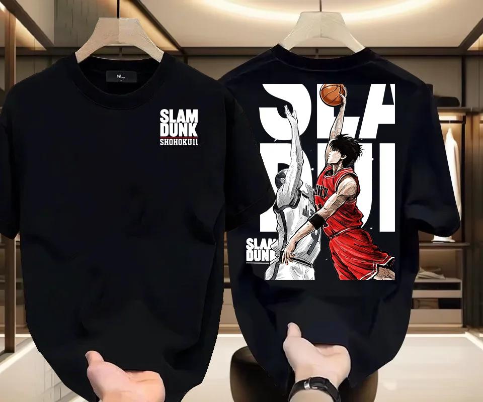 Summer New Anime Slam Dunk Men's Short-sleeved T-shirt 100% Cotton T-shirt High-quality T-shirt