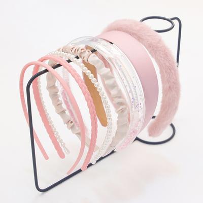7-teiliges Set Mode Stirnbänder für Frauen Mädchen Perlen Haarspangen Vielseitiges Einfaches Haarband Haarreif Haaraccessoires Kopfschmuck