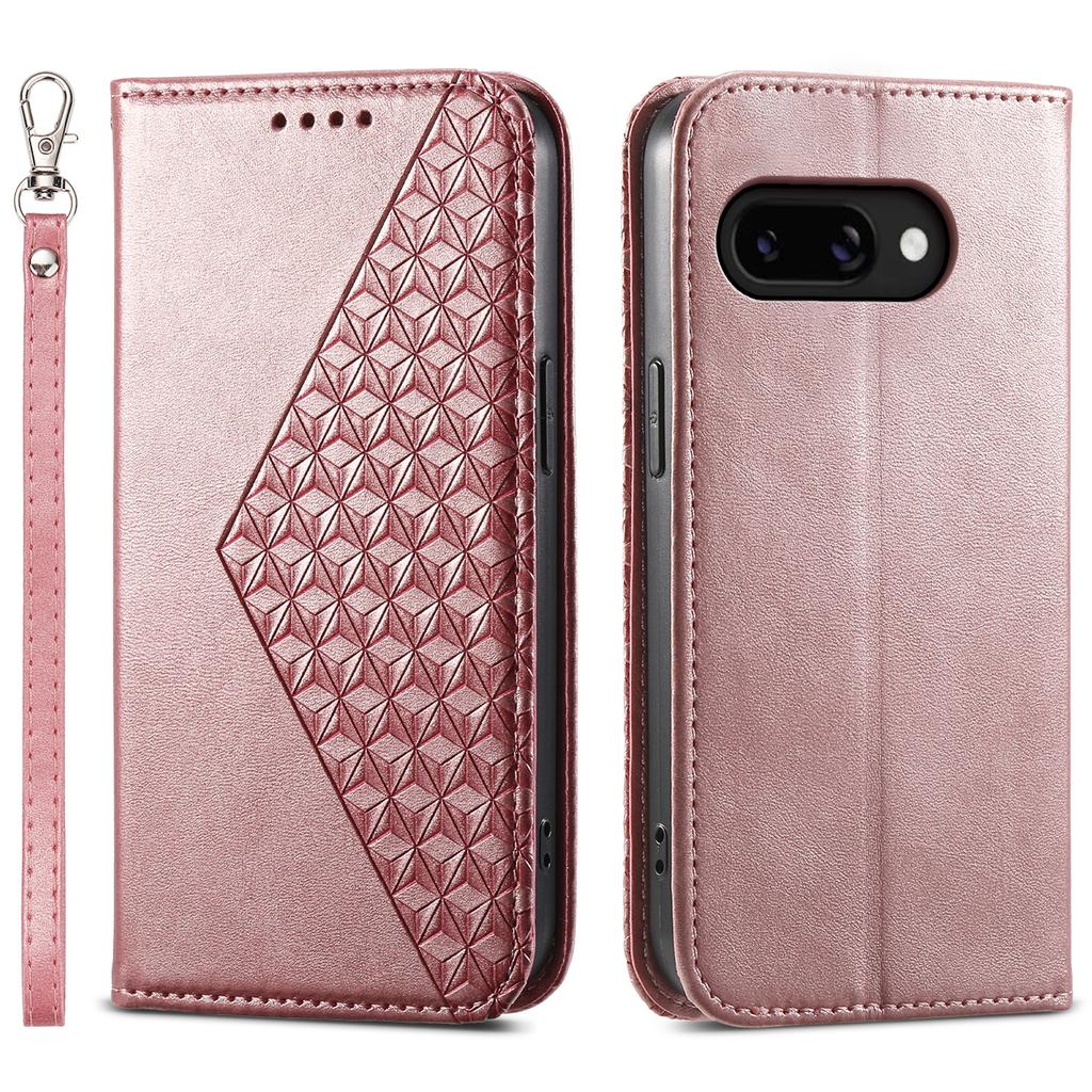 For Google Pixel 9a Case Calf Texture PU Leather Phone Cover with Wallet