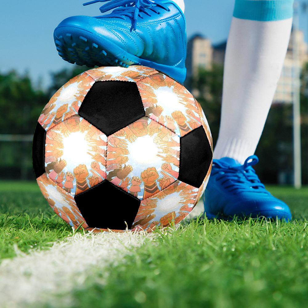 Soccer Ball Colorful Machine Stitched PVC Size 5 Team Training Competition Ready Durable High-Bounce Cool Sports Gift