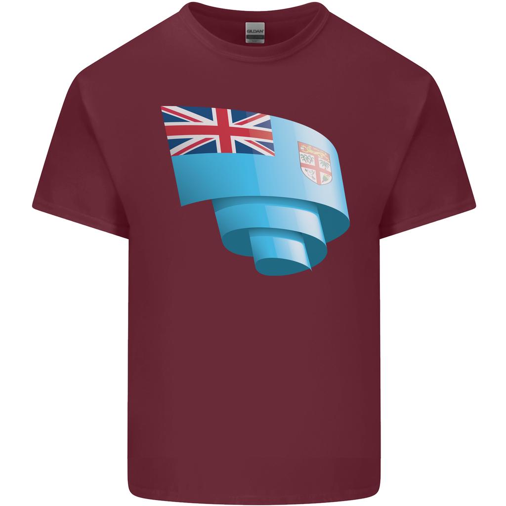 Curled Fiji Flag Fijian Day Football Unisexs Light Cotton TShirt