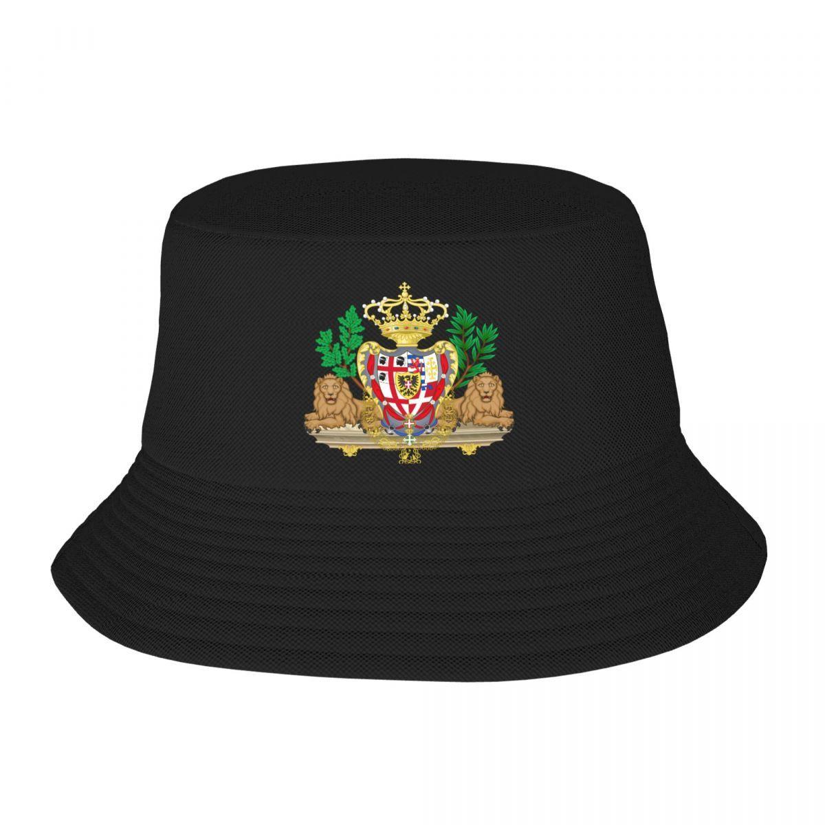 Custom Coat Of Arms Of Kingdom Of Sardinia Flag Bucket Hat Unisex Women Beach Sun Summer Camping Cap