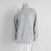 High Neck Off-Shoulder Sweater Women's Autumn Winter Ins Style Matching Knit Sweater Loose Pullover