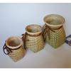 Lightweight Wicker Rattan Baskets Round Handmade Woven Storage Container  Farmhouse