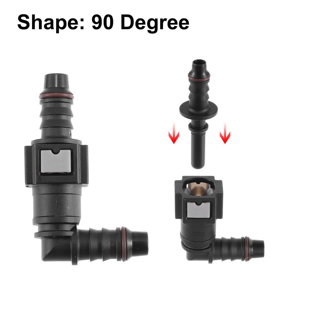 uxcell Car Fuel Line Hose, Quick Release Connector Removal Hose, Nylon, 0.3 inch (7.89