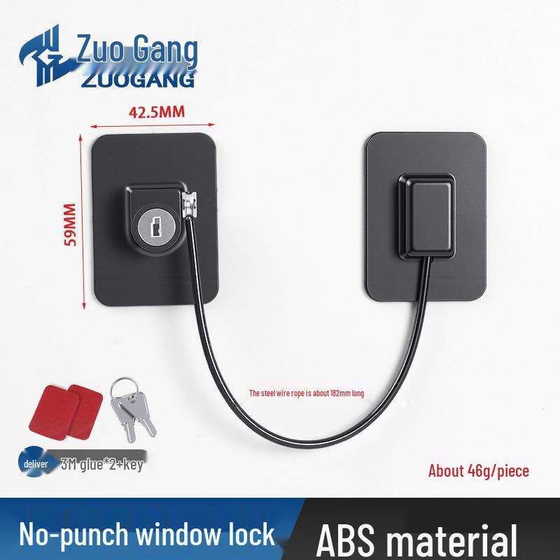 Punch-Free Child Safety Sliding Window Lock - Anti-Theft Limiter