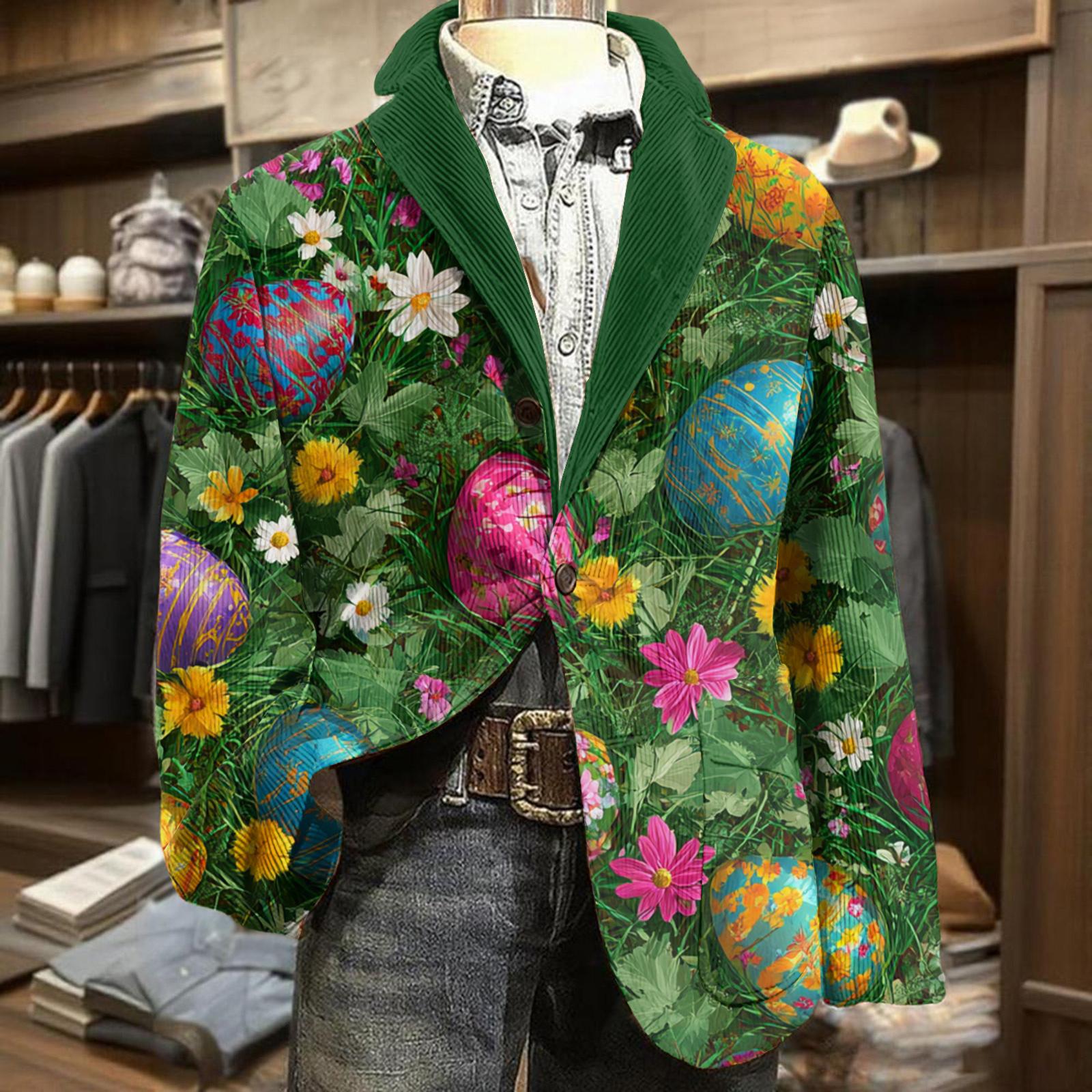 

Men s Business Casual Fashion Printed Corduroy Jacket XXXXL
