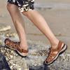Men Casual Leather Beach Walking Shoes Fisherman Outdoor Closed Toe Hiking Water Sandals Large Size
