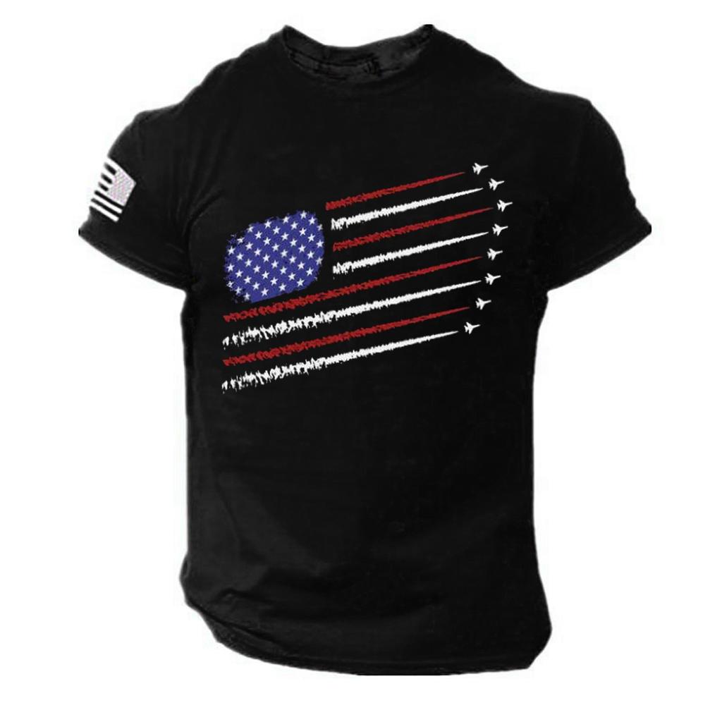 3Dt-Shirt Vertigo Pattern Print Casual Versatile Crew Neck Men'S T-Shirt