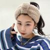Damen Luxus Winter 100% Rexkaninchenfell gestricktes elastisches Stirnband hohe Qualität echtes Fell Haarband Mode Rexkaninchenfell Schal