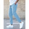 New Spring And Autumn Men'S Sports And Leisure Quick-Drying Plaid Pants Men Comfortable Solid Color Casual Pants Men