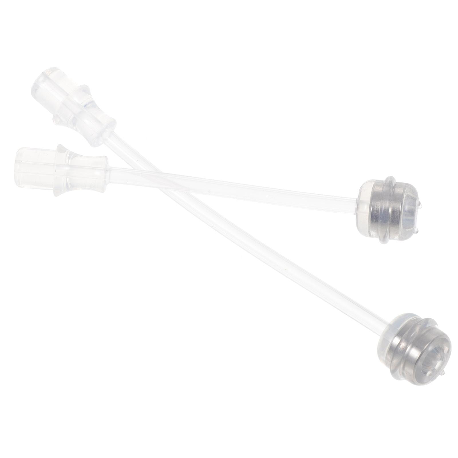 2 Pcs Portable Bottle Straw Baby Pacifiers Reusable Travel Abs Supple Feeder Straws trasparente