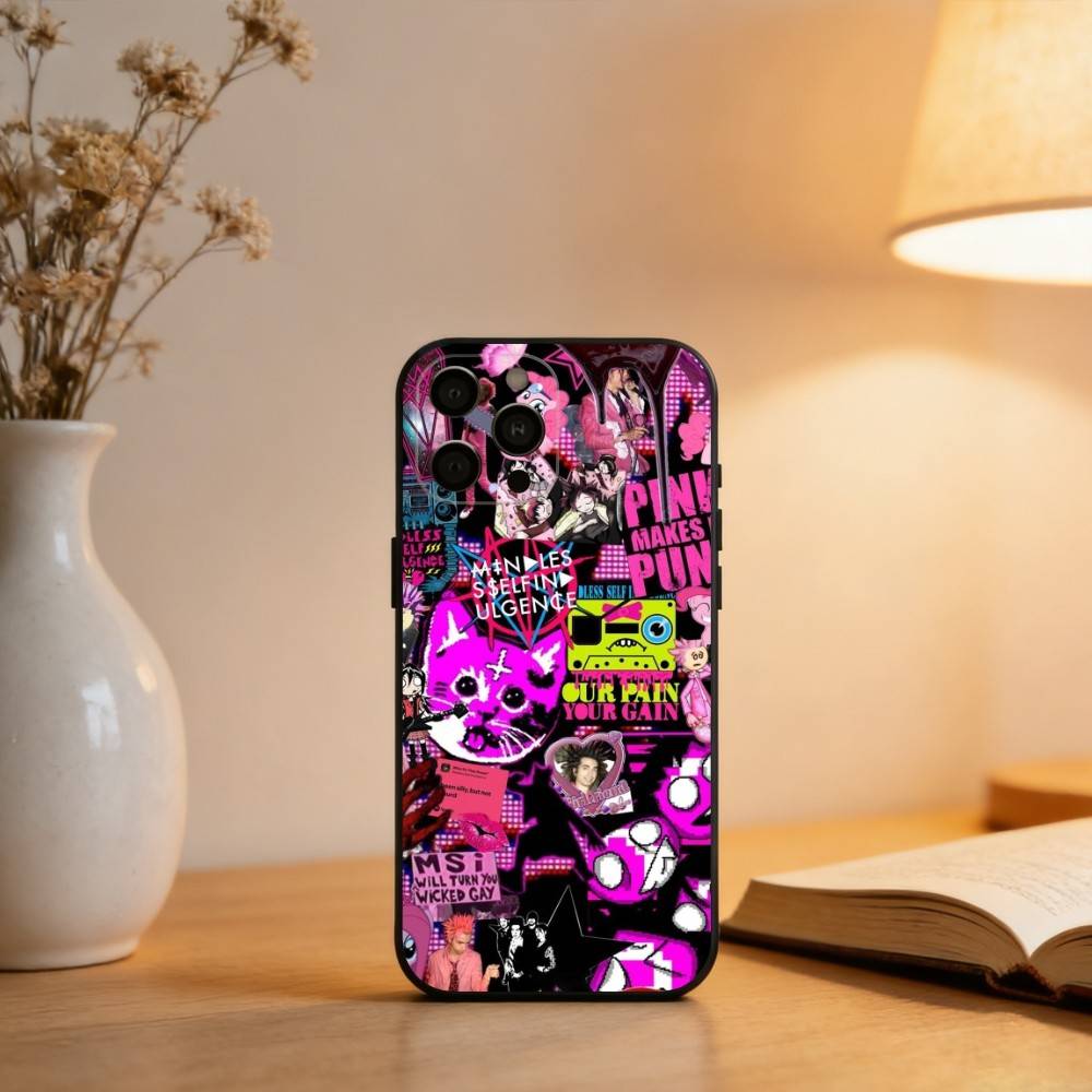 M-Mindless Self Indulgence Phone Case For iPhone 17,16,15,14,13,12,11 Plus,Pro Max,XS,Soft Silicone Black Cover
