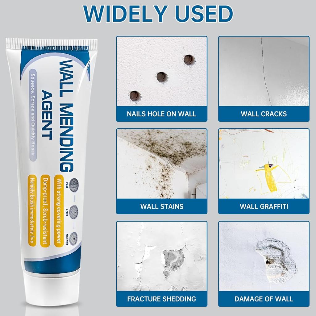 Drywall Repair Kit,Wall Mending Agent with ScraperDrywall Patch Repair Kit with Spackle Paste,Wall Hole Filler Putty for Filling Cracks & Holes