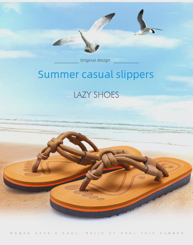 Women's Summer Korean Casual Flip-Flop Beach Slippers for Couples