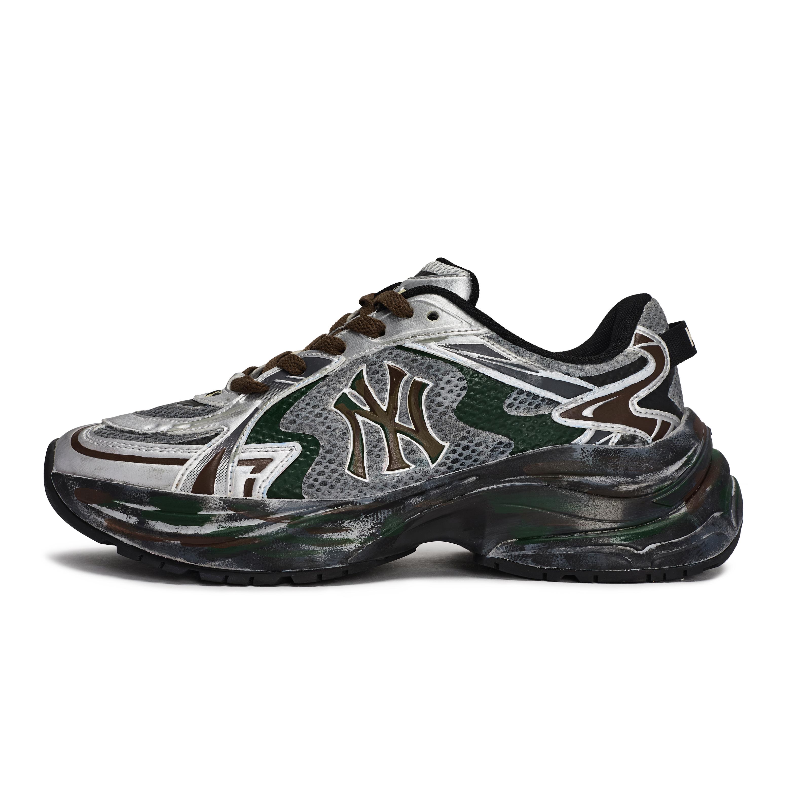 

MLB New York Yankees Abrasion Resistant Low top Running Shoes Unisex Black Gray Silver Green Brown 3ARNSPL4N-50SIS(Team80-) 42
