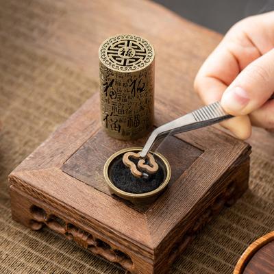 Brûleur d'encens vertical cylindrique, petit porte-encens en alliage, décoration d'intérieur pour aromathérapie, brûleurs d'encens chinois