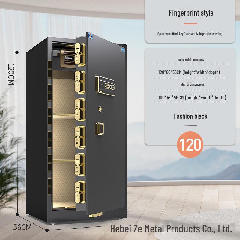 Tiger Brand All-Steel Fingerprint Safe for Home/Office - Anti-Theft Small Safe Deposit Box