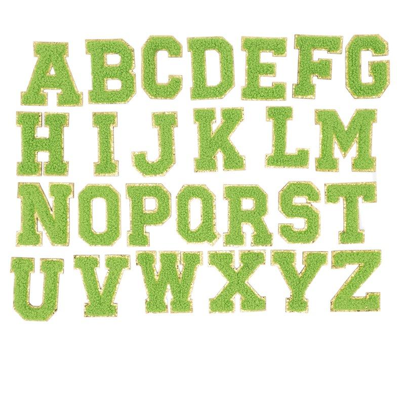 26pcs A~Z English Letter Clothes Stickers Patch Stickers Towel Embroidered Fabric Applique Alphabet DIY Clothes Tape on Clothes