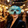 1-4 ks soví péřová polomaska s ptačím zobákem pro Halloweenskou maškarádu karnevalovou párty Cosplay kostým rekvizita pro muže ženy