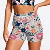 High Waist Drawstring Floral Print Shorts for Women Casual Loose Fit Summer Lightweight Breathable Elastic Waistband Shorts