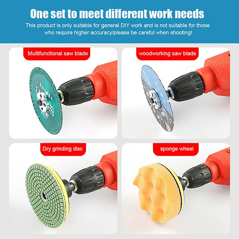 5Pcs/Set 10Mm Diy Electric Drill Variable Angle Grinder Adapter Converter Kit Angle Grinder Electric Drill Connecting Rod Tool