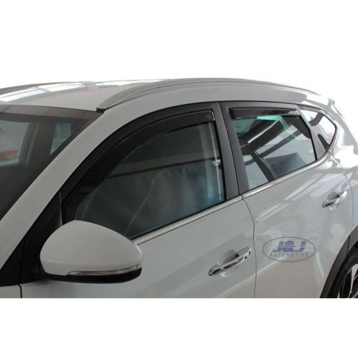 Déflecteurs d'air - J&J AUTOMOTIVE - Hyundai Tucson 3 - Fumé - Acrylique renforcé - Installation facile