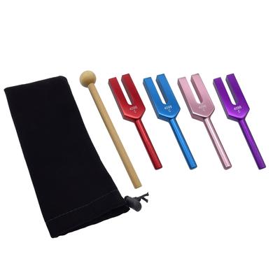 Professional 4096 Hz Tuning Fork Aluminum Alloy Crystal Tuning Fork for Healing Medical-Grade with Wood Hammer Durable