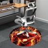 1pc Flash Lightning Office Round Area Rug, Under Office Chairs Bedroom Living Room Home Decor, Room Deco, Available In Various Sizes