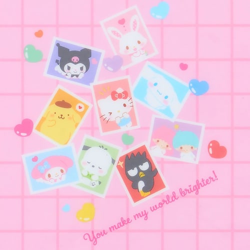Sanrio (SANRIO) L-Size Photo Pocket Album (Enjoy Idol) Sanrio Characters PVC, Approx. 18cm W x 3.3cm D x 22cm H, 6-Hole Type, 12 Sheets (48 Pockets),