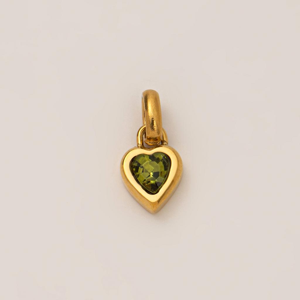 Titanium Steel Love Twelve Birthstone Diy Pendant Pendant Letter Name Family Gift Peach Heart Accessories Pendant