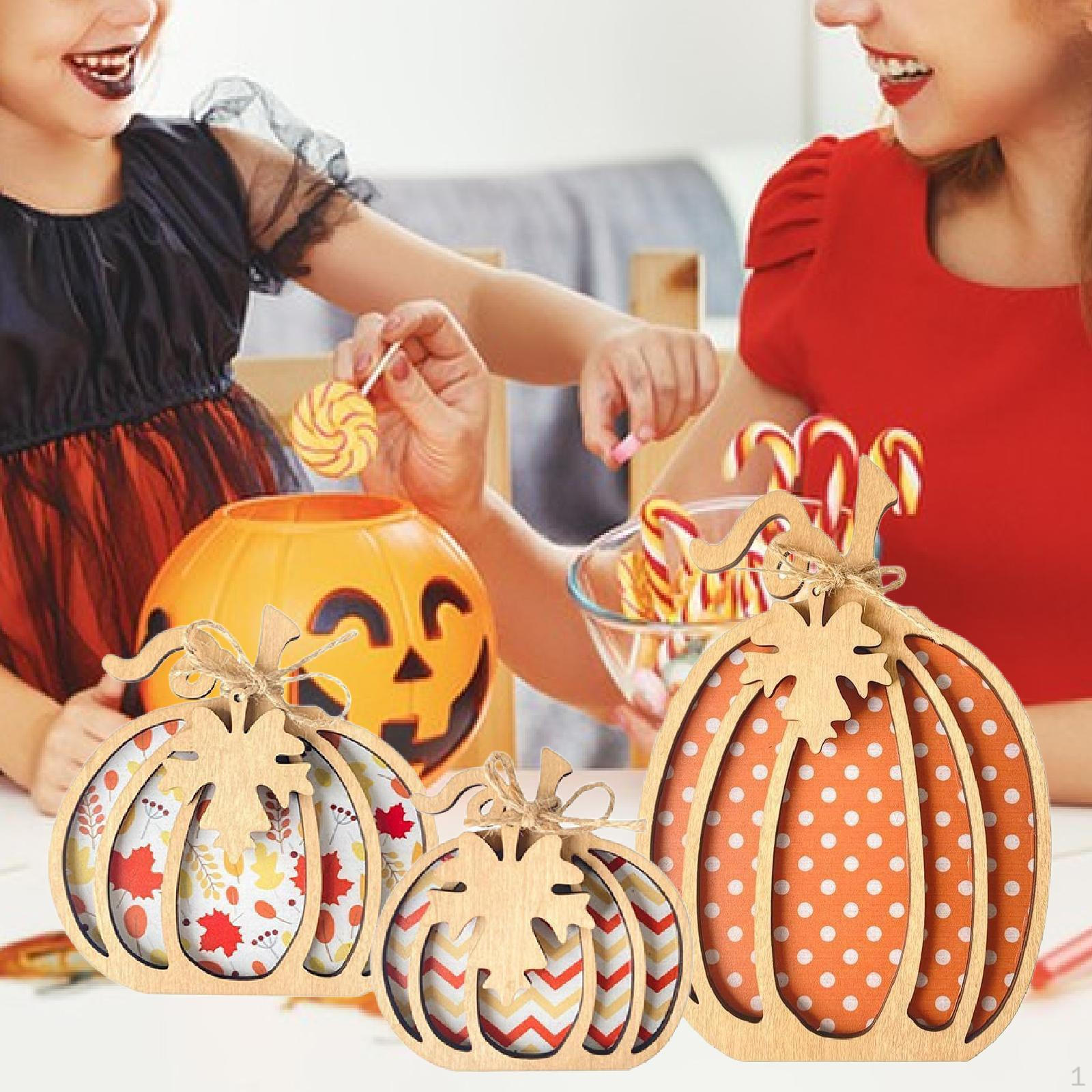 

3 шт. Осенний декор тыквы, настольная центральная композиция, украшения на День благодарения, осень для дома Style B